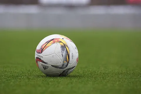 Un pallone da calcio sull’erba